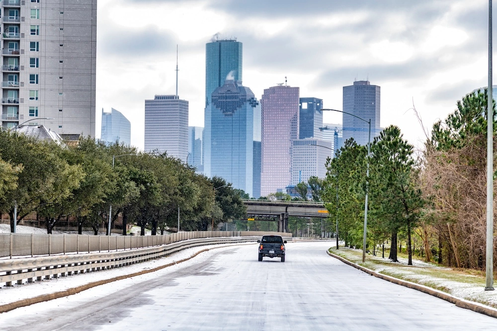 Winter storm in Houston, Texas